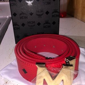 MCM Men’s Belt Red